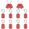 Sonew Jaw Steel Lockout Hasp, Lockout Tagout Hasp with Handle and Extended Jaw, Safety Insulation Padlock Hasp, Insulated Lock Hasp, with 6 Holes Interlock, 10Piece, 1.0''