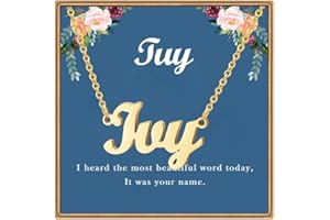 Ldurian Teacher's Day Gift Custom Name Necklace Personalized | Name Pendant Necklace Christmas Gifts | 14K Gold Dainty Name Plate Charm Necklaces Birthday Girl Jewelry Gift for Teen Girls