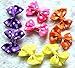 yagopet 30pcs/15pairs Dog Hair Clips - 2 inches Bowknot Bows - Polka Dots - Cute Dog Topknot Bows - Mix Colors - Alloy Clips - Adult Dogs