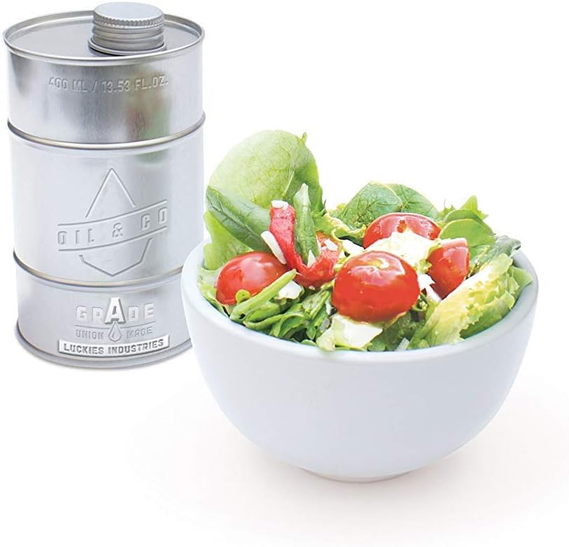 Luckies Oil & Co Olive Oil Dispenser, Food Grade Cooking Oil Container, Fun Metal Tin Can - Image 4