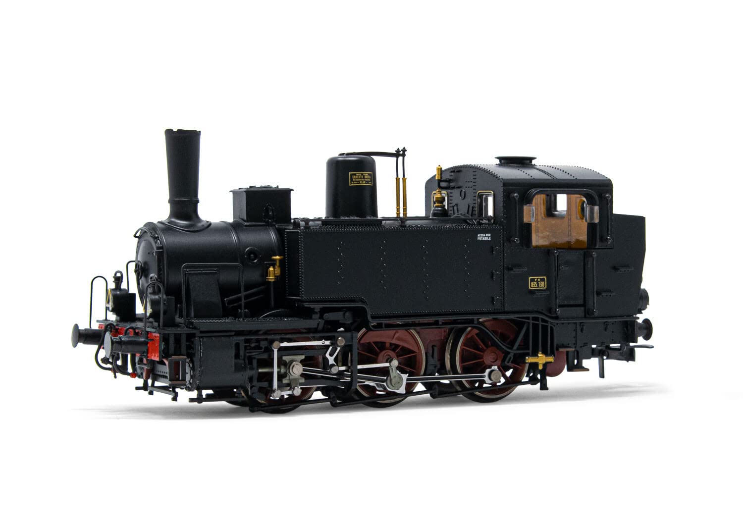 Rivarossi FS, steam locomotive Gr. 835, oil lamps, lateral water tanks with rivets, period III-IV