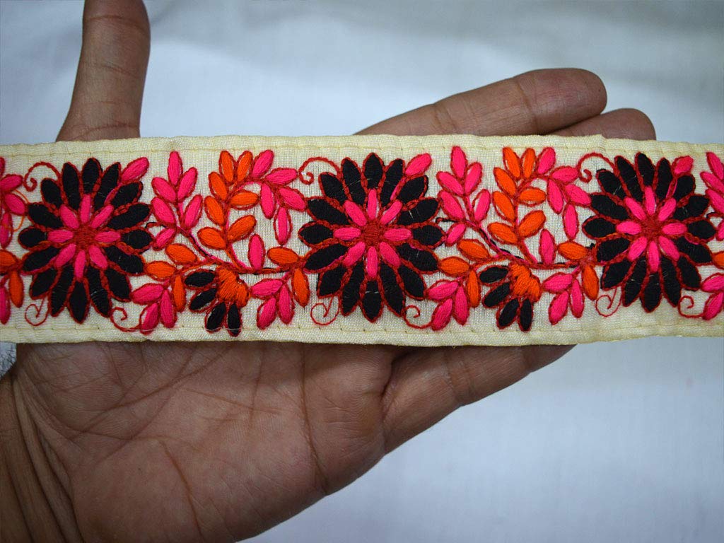 Haberdashery Indian laces and Trims Embroidered Saree Border Sewing