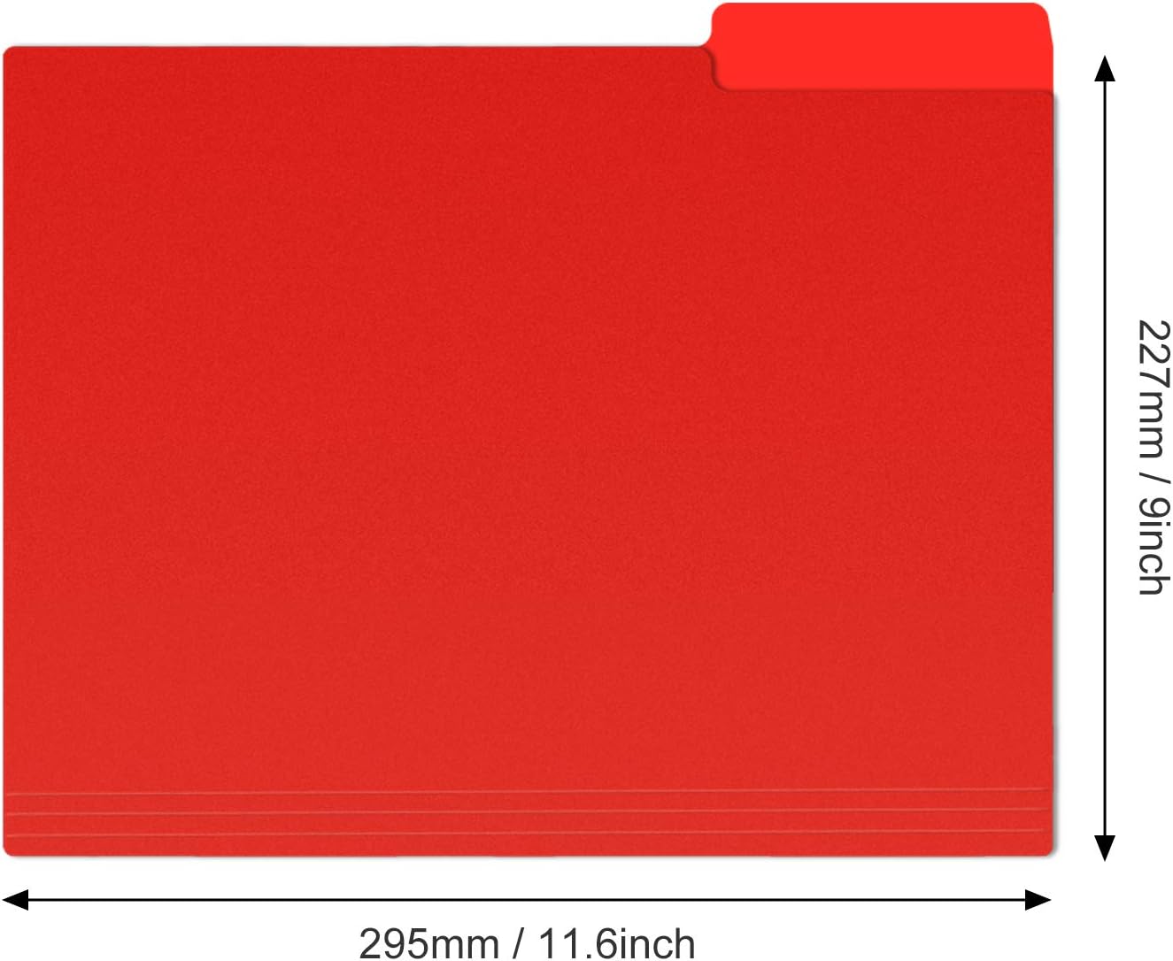 EOOUT 1/3-Cut Tabs, 30pcs Plastic Colored File Folder, Letter Size File Jacket, 6 Assorted Colors with Erasable Category Labels : Office Products