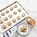 Stainless Steel Baking Sheet Cookie Tray, Cookie Sheet for Toaster Oven Baking Pan Tray, Jelly Roll Pan Size 16 x 12 x 1 Inch Easy Clean & Non-stick & Non-toxic & Dishwasher Safe