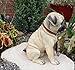 Ebros Gift Large Adorable Pug Dog Garden Greeter Statue with Jingle Collar 11.25