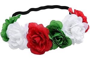 Love Sweety Delicate Dew Rose Flower Headband Floral Crown Mexican Hair Wreath (Christmas)
