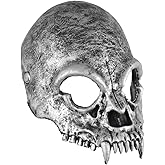 Silver Foam Skeleton Skull Costume Halloween Face Mask