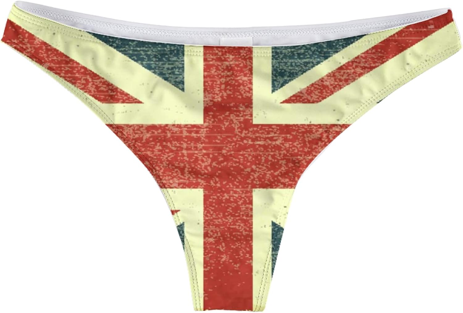 Grunge British Flag in Retro Style Womens Ladies Cotton Thongs