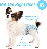 Pet Soft Washable Dog Nappies Female 3Pack XS Incontinence Period Pants view 4