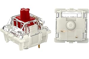 GUYEKS Gateron G Pro 2.0 Red Factory Pre-lubed 3-Pin Linear Switches 45gf Switches Keyboard Compatible with MX Mechanical Key Game Keyboard Switches (72PCS,Red)