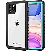 Lanhiem for iPhone 11 Pro Waterproof Case, 360 Full Body Protection Underwater Dirtproof Shockproof Clear Cover with Built-in Screen Protector for iPhone 11 Pro 5.8 Inch (Blue)