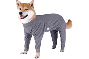 Xqpetlihai Dog Onesie Surgery Recovery Suit for Medium Large Dogs Recovery Shirt for Abdominal Wounds or Skin Diseases Bodysuit Dogs Pajamas (G,L)