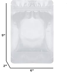 6" x 9" Stand Up Pouch Bags, 100 Pack – Clear