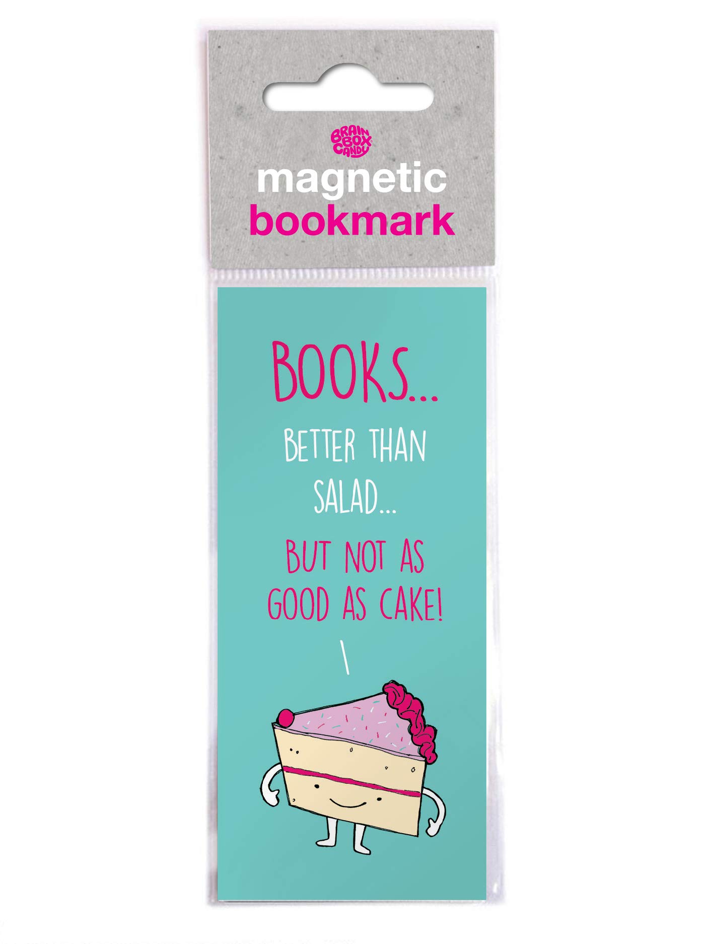 Brainbox Candy - Funny 'Not As Good As Cake' Magnetic Bookmark - Little Birthday Gift for Him Her - Friends Book Lovers - Bookworms - Stocking Fillers