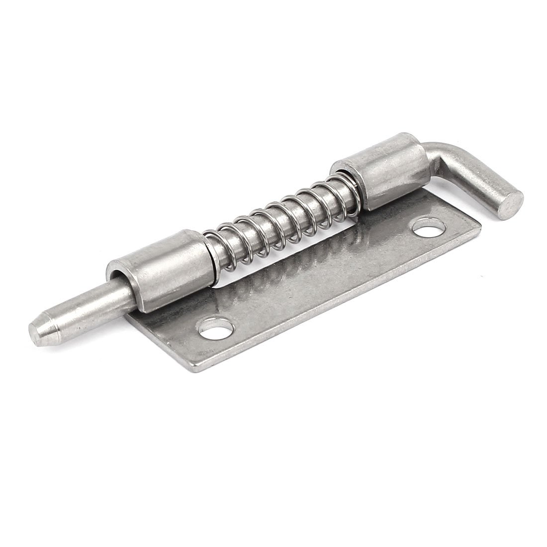 sourcingmap 92mmx24mm 304 Stainless Steel Left Hand Spring Loaded Barrel Bolt Latch