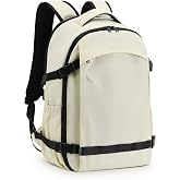 SUIKIHUM Travel Backpack Women Men Lightweight TSA Approved Carry On Bag | Fits 15.6 inch laptop,Water-repellent laptop daypack,Personal Item bag with anti-theft pocket for travel,work,gym,Beige