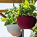 Growers Hanging Basket, Indoor Outdoor Hanging Planter Basket, 10.4 in.Round Resin Garden Plant Hanging Planters Decor Pot (White)