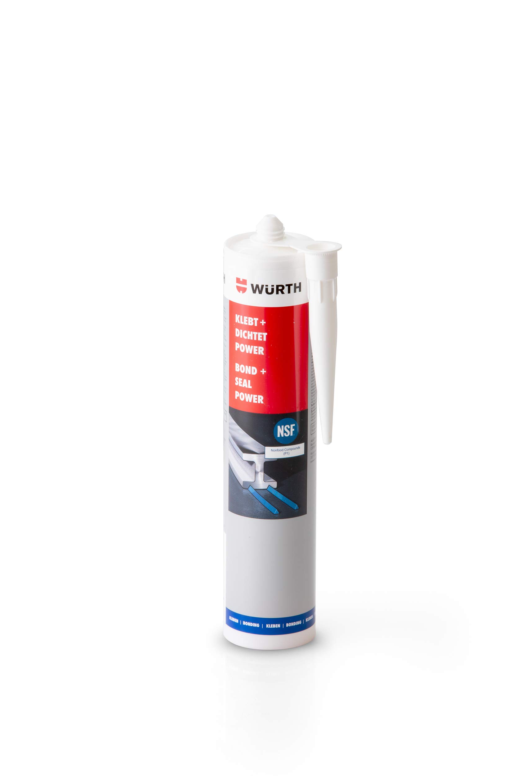 Würth Construction Adhesive Sticks with Seals Power Black White 300ml - Grey