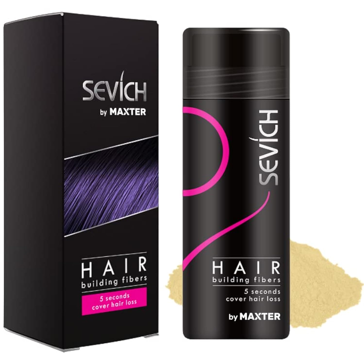 Hair Fibres Light Blonde for Men & Women - Natural Hair Powder for Building, Thickening and Hair Loss Coverage in 30 Seconds