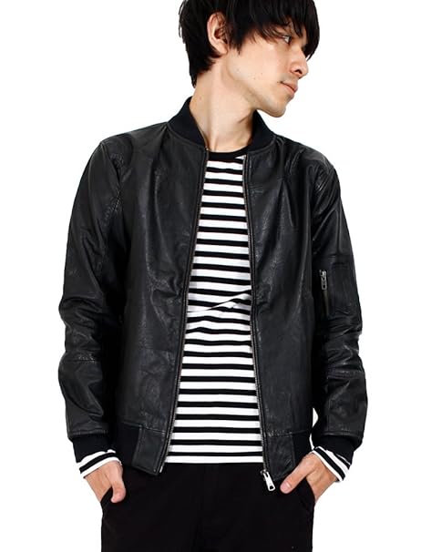 Amazon 本革 レザージャケット ライダースジャケット メンズ