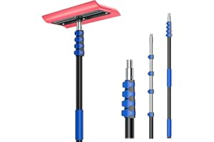 JUECITY Roof Rakes for Snow Removal, 20FT Telescoping Snow Rake for House Roof, Solar Panels, Cars & RV, Snow Broom Push/Pull, Heavy Duty Aluminum Ice Scraper, No-Scratch Foam Blade, Roof Shovel Tool