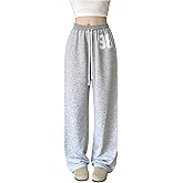 OYOANGLE Girl's Straight Leg Sweatpants Number Graphic Elastic Drawstring Waist Sweat Pants Athletic Trousers