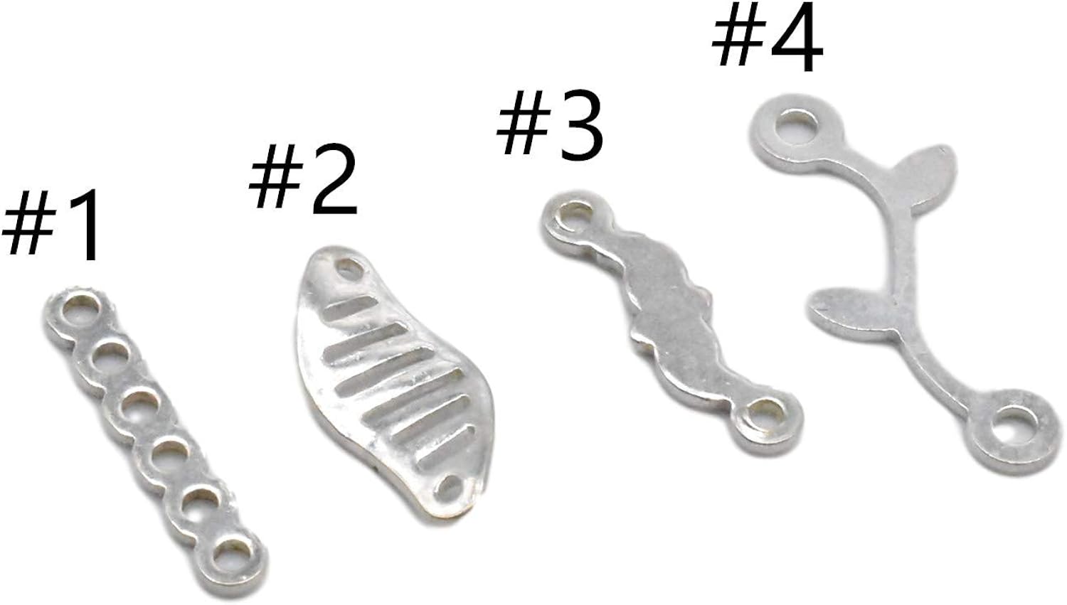 20 Sterling Silver Small Charm Connectors, 925 Silver Shiny Connectors for Jewelry Making (1