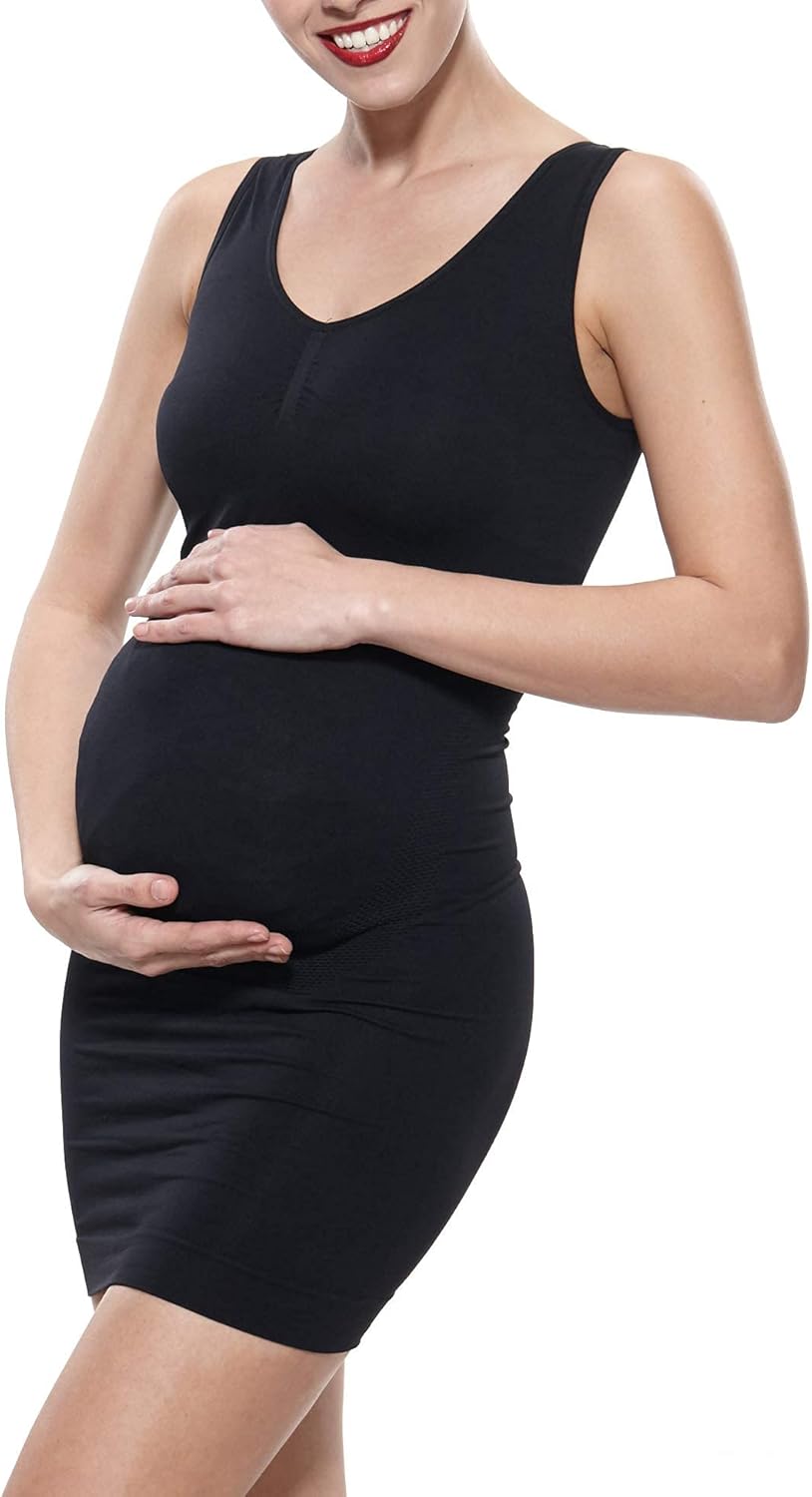 Franato Women's Sleeveless Maternity Shapewear Knee Length Dress Full Slip Bodycon Amazon.co.uk