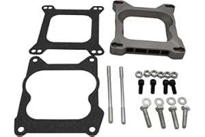 TAKPART 3/4" Open Carb Carburetor Adapter 4bbl Quadrajet Manifold to Holley Edelbrock 9130