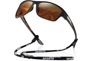 suoso Polarized Sports Sunglasses for Men: UV400 Protection Glasses Womens Wrap Around Goggles for Driving Fishing