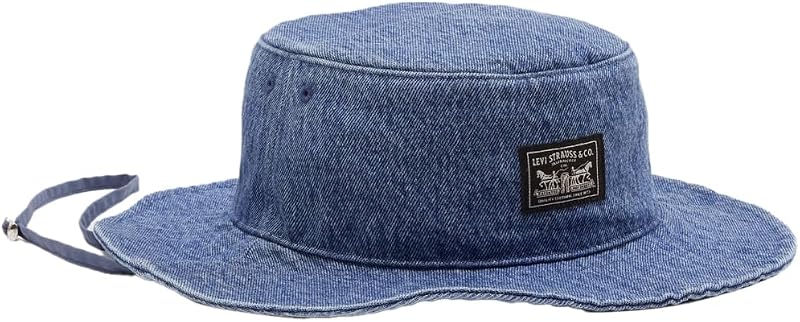 Summer Drawstring Bucket Hat Hat Donna, Ocean Indigo Wash 6, S-L