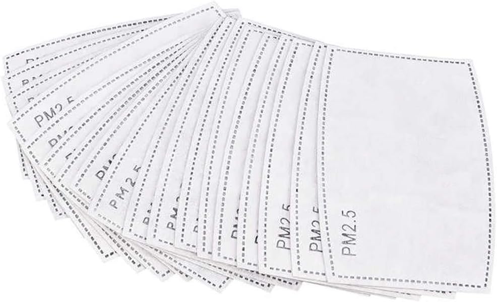 EnjoCho ✈※ PM2.5 Activated Carbon Filter Replaceable Anti Haze Filter Paper for Mask (10PCS, White+Gray)