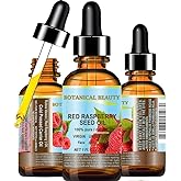 Botanical Beauty RED RASPBERRY SEED OIL 100% Pure Natural Virgin Unrefined Undiluted Cold Pressed Carrier Oil for Face, Skin, Hair, Body, Nails. Rich in Vitamin C, Vitamin E (1 Fl Oz)