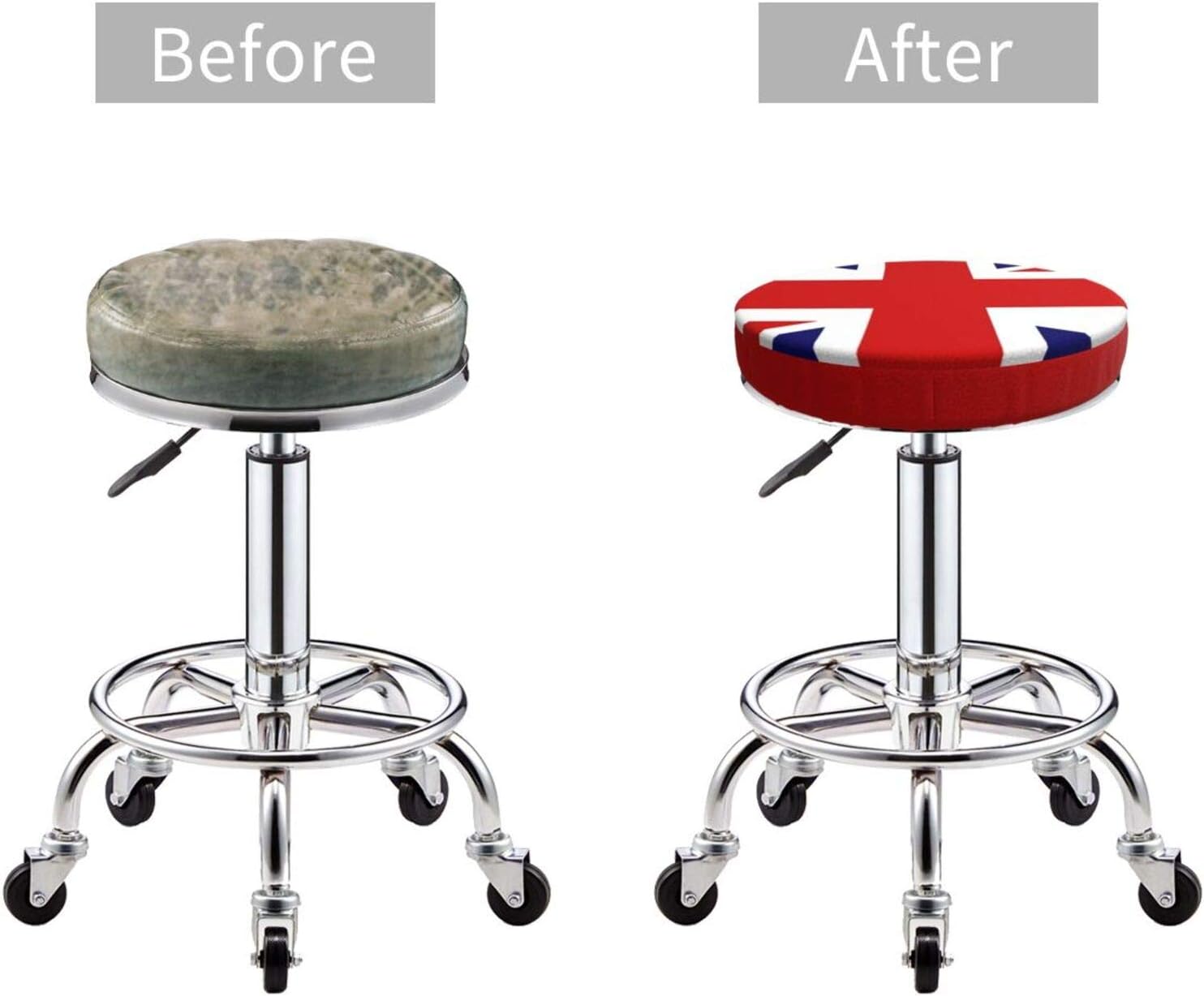 Fedso Round Bar Chair Cushion Cover Breathable Washable Stool Cover