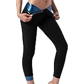 QZSH Sauna Pants Women Sweat Capris Slimming Leggings,Mesh Crotch,High Waist Workout Body Shaper Suits