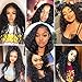 ISEE Hair Transparent Water Wave Lace Front Wigs Human Hair Pre Plucked 18 Inch 150% Density Brazilian 13x4 Lace Closure Deep Curly Wave Human Hair Wigs for Black Women Natural Black