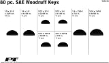 PERFORMANCE TOOL W5343 80Pc Woodruff Key Assortment SAE Carbon Steel view 2