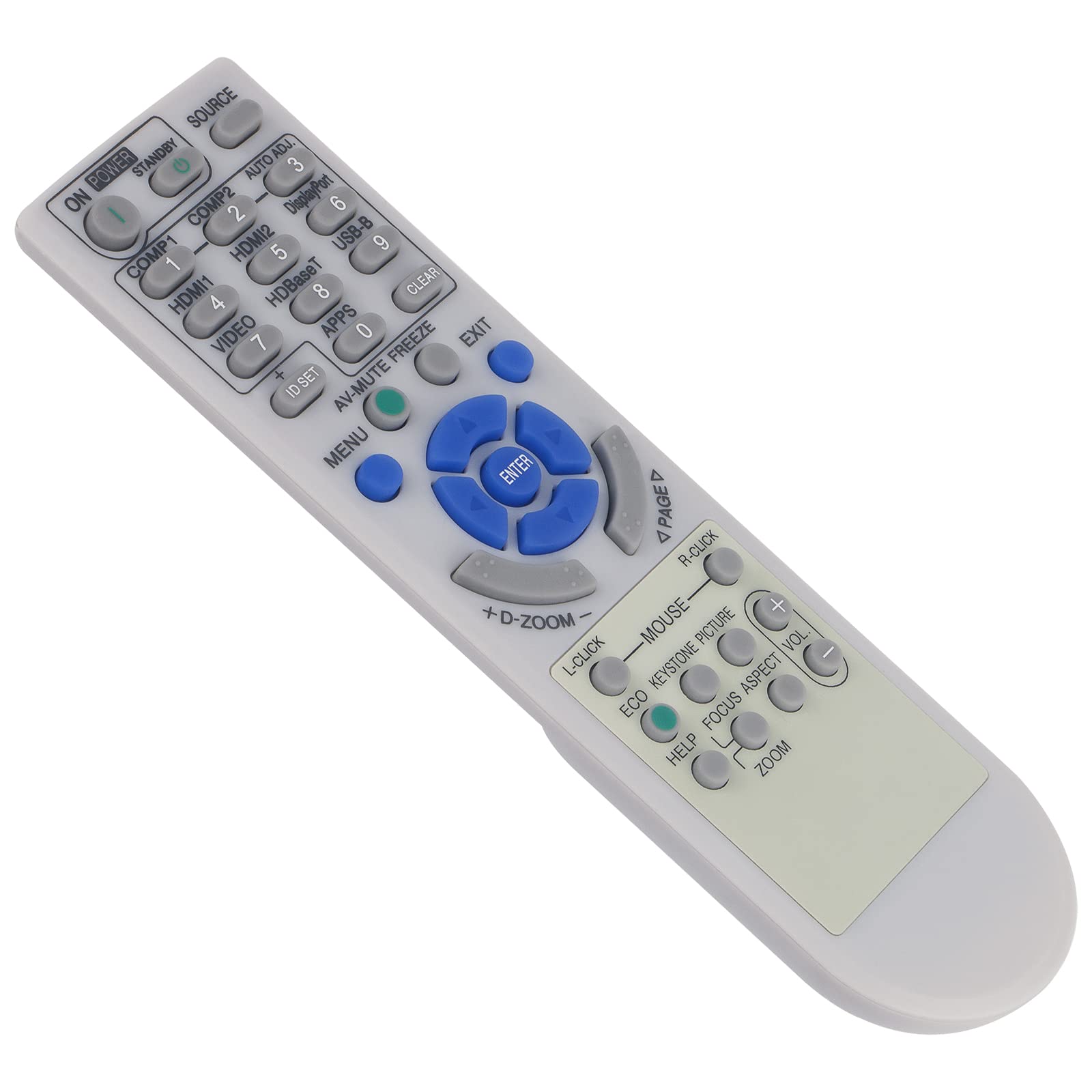 VINABTY RD-472E Remote Control Replace for NEC Projector NP-P502H NP-P502HG NP-P502HL NP-P502W NP-P502WL NP-P554W NP-P603X NP-P603X P452H, P452W, P474U, P474W, P502H P502WL, P554U, P554W, P603X, P60
