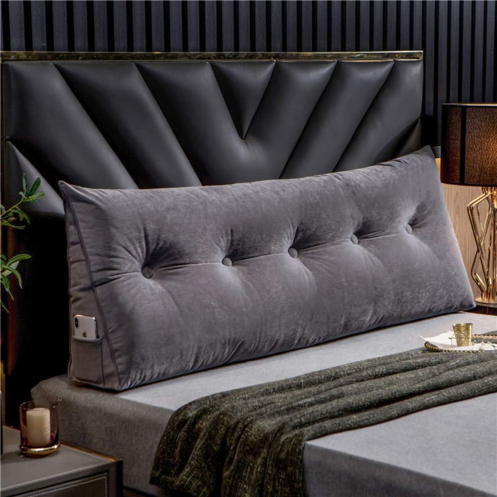 Velvet Large Bolster Soft Upholstered Headboard Backrest