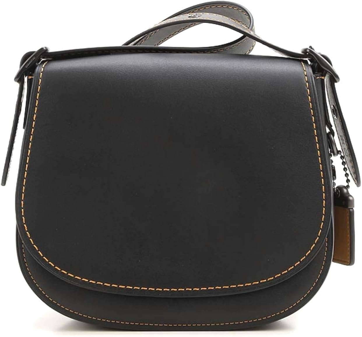 coach black saddle bag