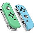 eXtremeRate DIY Replacement Shell Buttons for Nintendo Switch & Switch OLED, Mint Green & Heaven Blue Custom Housing Case with Full Set Button for Joycon Controller [Only The Shell, NOT The Joycon]