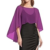 Womens Capelets Shawls and Wraps for Evening Dress Chiffon Capes Wedding Cover Up