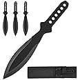 Dispatch Stainless Steel Throwing Knives Set of 3 with Nylon Sheath Well Balanced Kunai Throwing Knife for Recreation and Competition