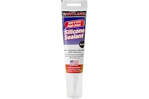 RUTLAND PRODUCTS Rutland 500°F RTV High Heat Silicone Sealant Black, USA-Made High Temperature Gasket Maker Adhesive - UV Stable, Oil Resistant & Non-Corrosive