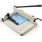 Ecraft Heavy Duty 12" Guillotine Paper Cutter - 400 Sheet Capacity,Solid Steel with HSS Blade,Industrial Commercial Trimmer for Office,School,Print Shop,Safety Lock &amp; Clear Grids