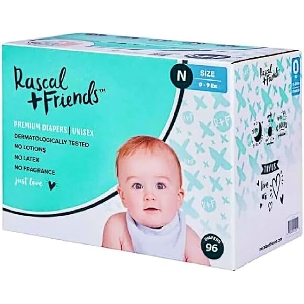 Amazon.com : Rascal + Friends Premium Diapers, Size 1, 108 Count