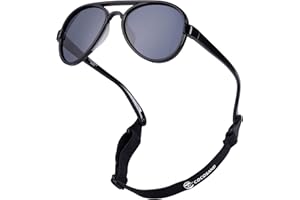 COCOSAND Baby Boys Girls Aviator Sunglasses with Strap Polarized Flexible Retro Pilot for Infants Toddler Age 0-24 Months