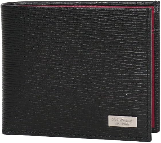 Amazon サルバトーレフェラガモ フェラガモ 二つ折り財布 小銭入れ付 メンズ Revival Nero Rosso 並行輸入品 Salvatore Ferragamo 財布