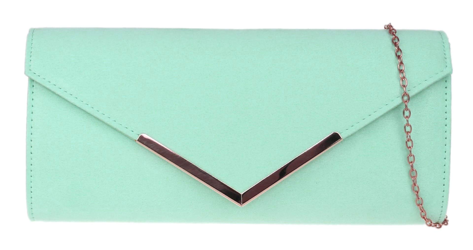 Girly Handbags Womens Small Frame Clutch Bag (Mint)