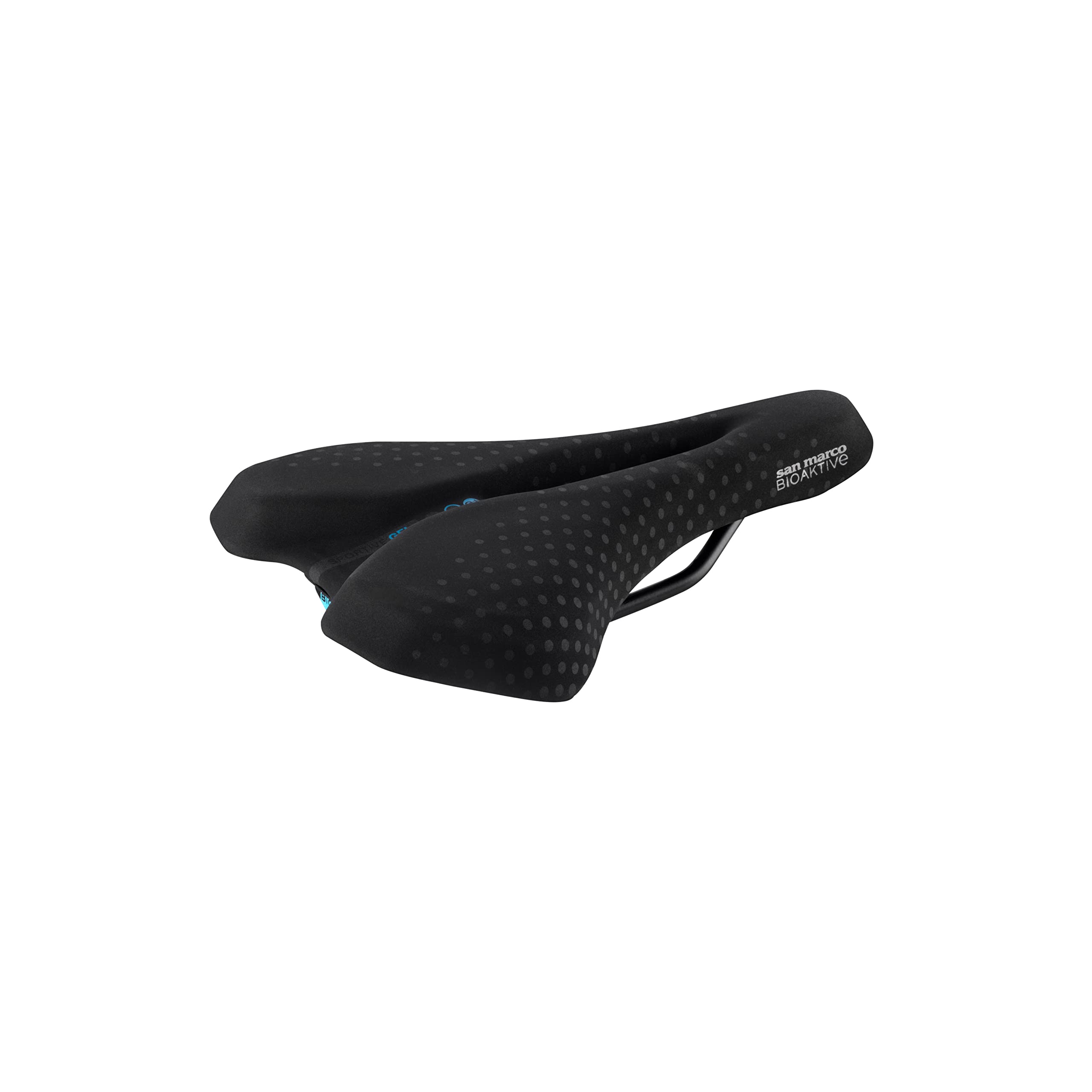 SANMARCO San Marco Bioaktive Sportive Small Open Fit Gel Bicycle Saddle, Adult Unisex, Black, 254 x 151 mm